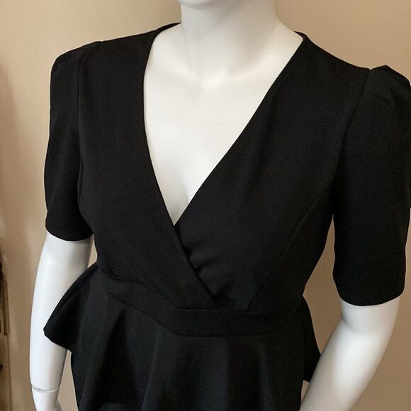 NWT Fashion Nova Black Peplum Dress - Size:1X - Picture 8 of 16